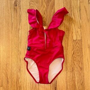 Kandi Kouture Red Ruffle Leotard